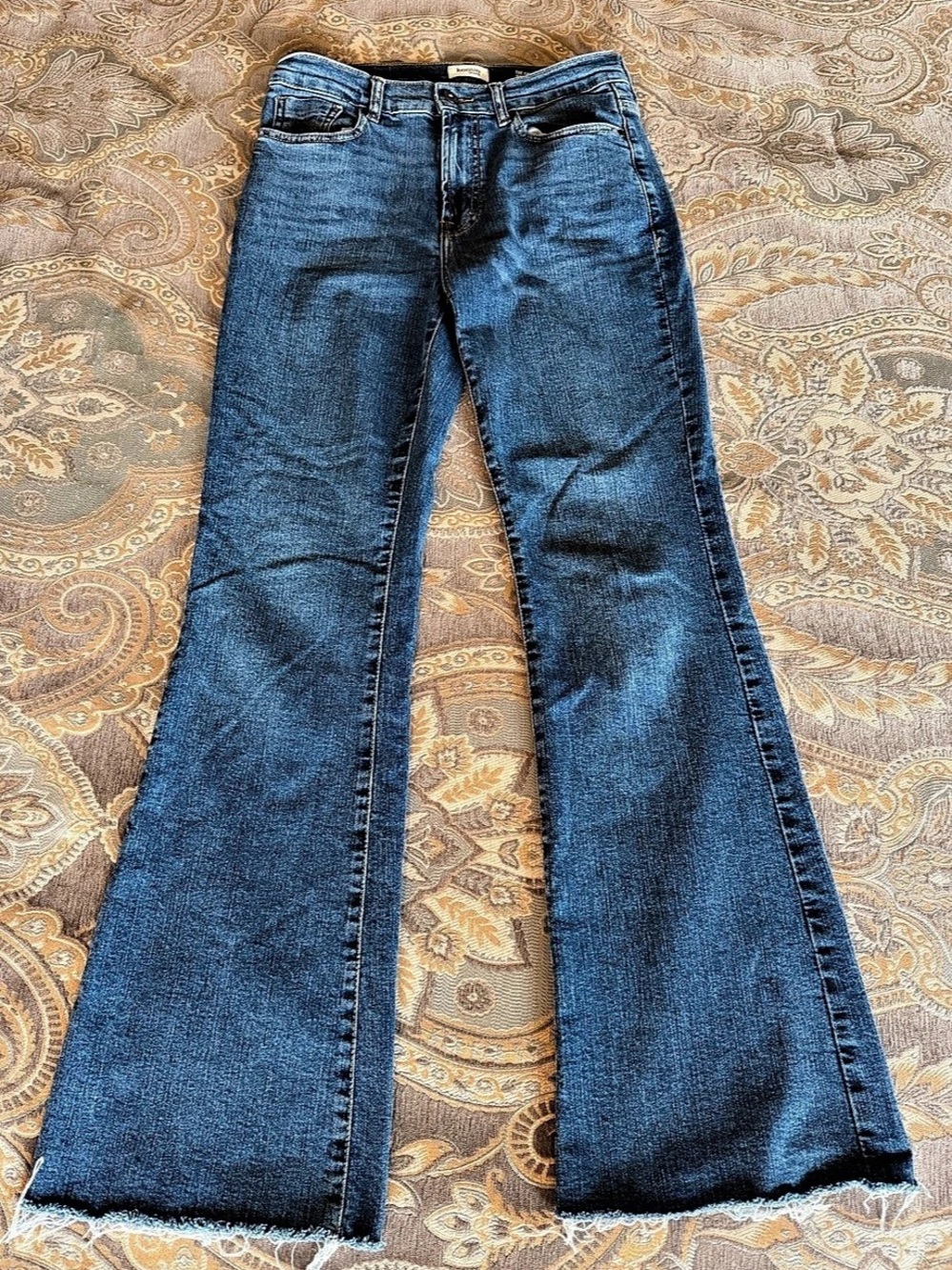 Kensie Jeans The Savannah High Rise Flare Blue Jeans
